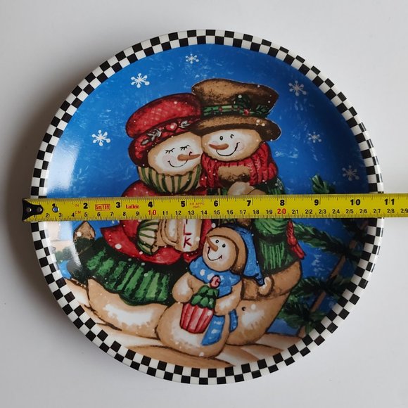 11 inch Snowman Plate - Never Used - Picture 2 of 4